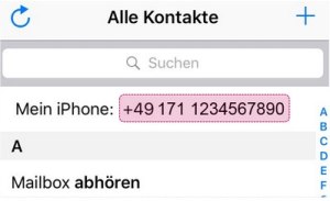 Eigene Handynummer anzeigen lassen beim iPhone